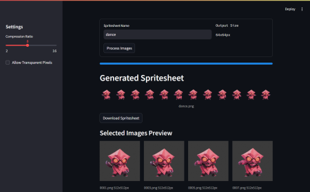 spritesheet tool preview